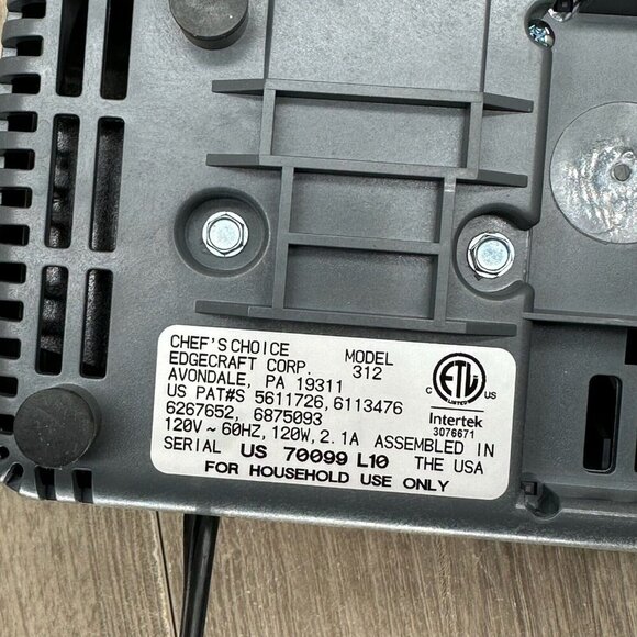 Chef'sChoice Diamond UltraHone Electric Knife Sharpener 312 White Gray - Tested - Picture 8 of 8